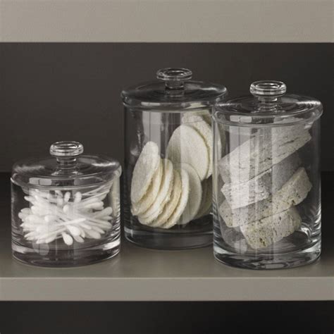 Glass Storage Jars for the bathroom... | Glass storage containers ...