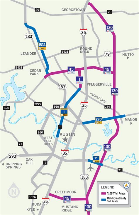 Central Texas Toll Roads Map