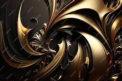 Premium AI Image | Abstract black and gold background Luxury wallpaper