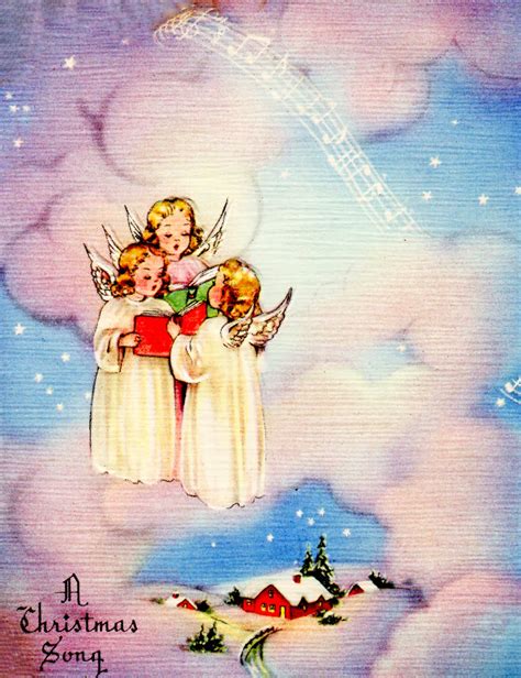 Two Crazy Crafters: Vintage Angels Christmas Card