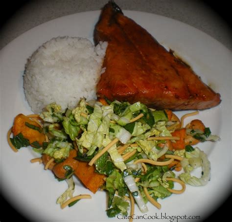 Cate Can Cook, So Can You!!: Glazed Salmon with Roast Pumpkin, Wombok ...