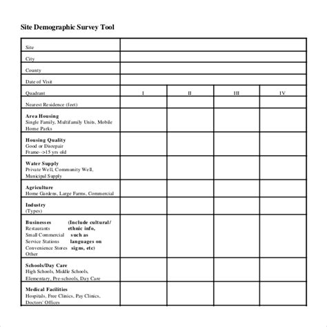 10+ Demographic Survey Templates – PDF, Word, Excel