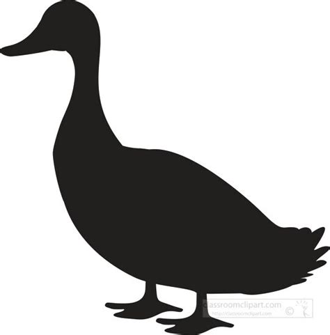 Duck Clipart-black silhouette of a duck on a white background