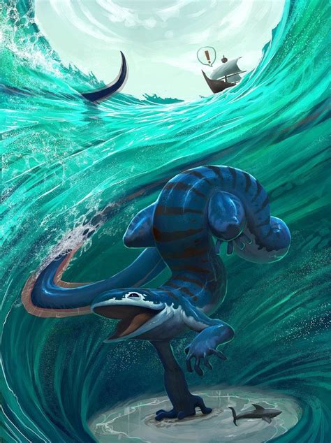 Sea Monster by Farkwhad | Mythical creatures art, Fantasy creatures art, Creature design