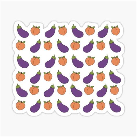 "Eggplant and Peach" Sticker for Sale by ValentinaHramov | Redbubble