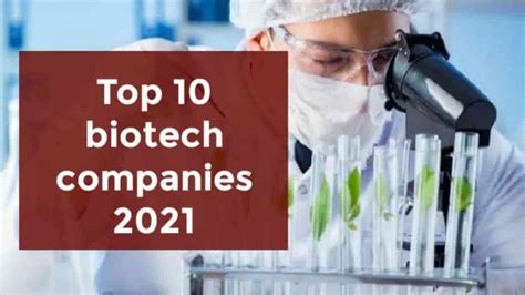 Top 10 Biotechnology Companies In World 2024