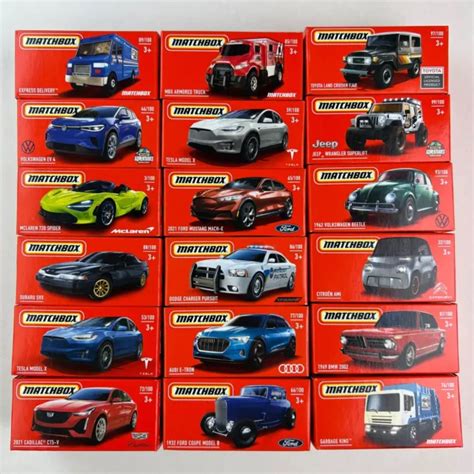 2023 MATCHBOX POWER Grabs 18 Vehicles Set Case F 1:64 Scale Diecast ...