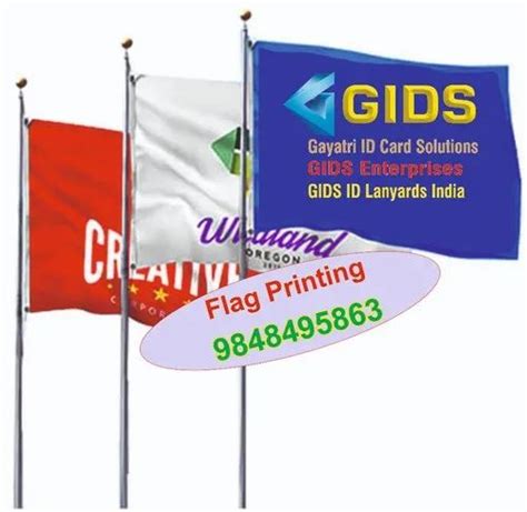 Printed Flag sublimation Pole Flags Printing at Rs 150/sq ft in Hyderabad | ID: 22122062148