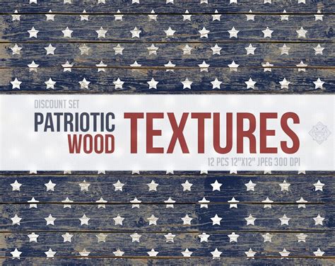 Patriotic Wood Textures wood digital paper with stars and | Etsy