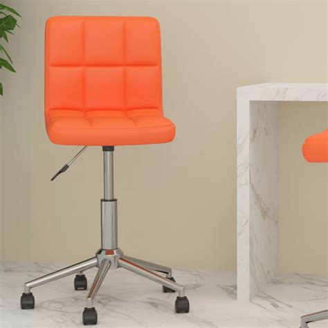 Cadeira de escritório giratória couro artificial laranja | Loja Sitio da Magia