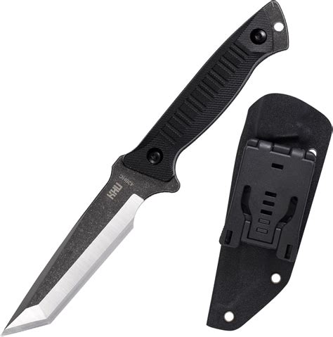 Amazon.com : KHU Fixed Blade Knife Tactical, Hunting Knife Survival Knife 420HC Steel Nylon ...