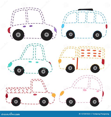 Car Worksheet Vector Design Stock Vector - Illustration of preschool, object: 137201023