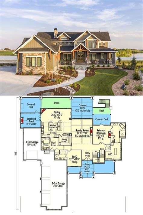 50 Three-Bedroom Craftsman House Plans (Blueprints)