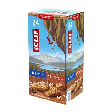 Clif Bar Energy Bar Variety Pack, 24 Count - Crunchy Peanut Butter ...