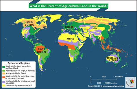 Map of agricultural land of the World - Answers