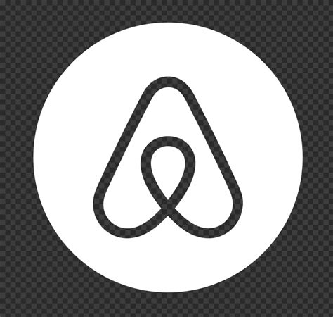 HD White Airbnb Round Circle Logo Icon PNG Image | Citypng