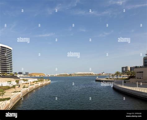 A view of Yas Bay Waterfront and Etihad Arena on Yas Island, Abu Dhabi Stock Photo - Alamy