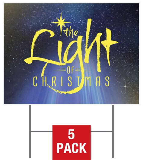 The Light of Christmas Yard Sign - Church Banners - Outreach Marketing