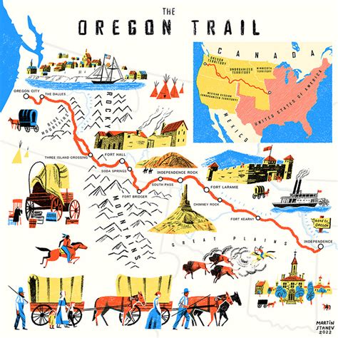 The Oregon Trail Map - Martin Stanev