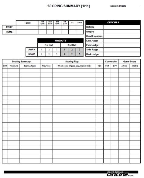 football-scoresheets-1-team 4 - Printable Samples