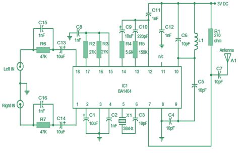 Simple Stereo FM transmitter circuit