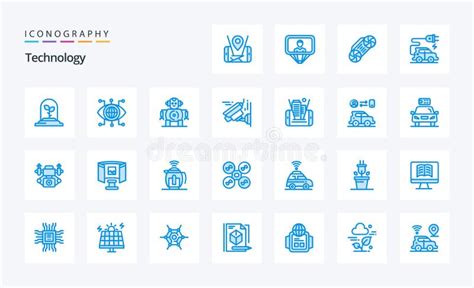 25 Technology Blue Icon Pack. Vector Icons Illustration Stock Vector ...