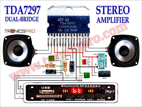 Amplifier Circuit Diagram D1047 4558 500W - TRONICSpro