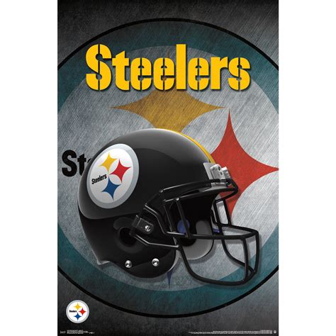 Pittsburgh Steelers Helmet 22'' x 34'' Logo Poster - Walmart.com ...