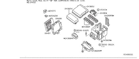 2022 Nissan Frontier 2WD Fuse Box Diagrams