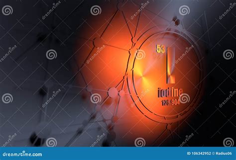 Iodine chemical element. stock illustration. Illustration of discovery ...