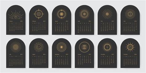 Moon Calendar 2023 Vector Art, Icons, and Graphics for Free Download