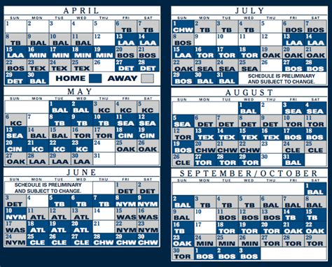 Yankees Schedule