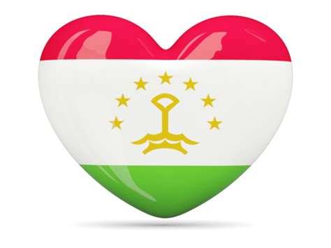 Heart icon. Illustration of flag of Tajikistan