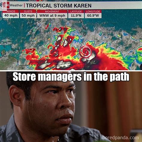 21 Hilarious Memes In Response To A Tropical Storm Named "Karen" | DeMilked