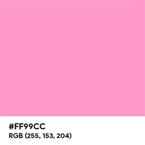 #FF99CC color name is Pale Magenta-Pink