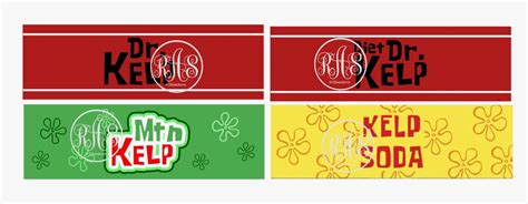 4pc. Spongebob Soda Labels Dr. Kelp Soda Labels Diet Dr. - Etsy