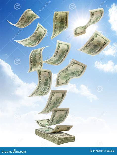 Money falling from sky stock photo. Image of midair, riches - 11708214