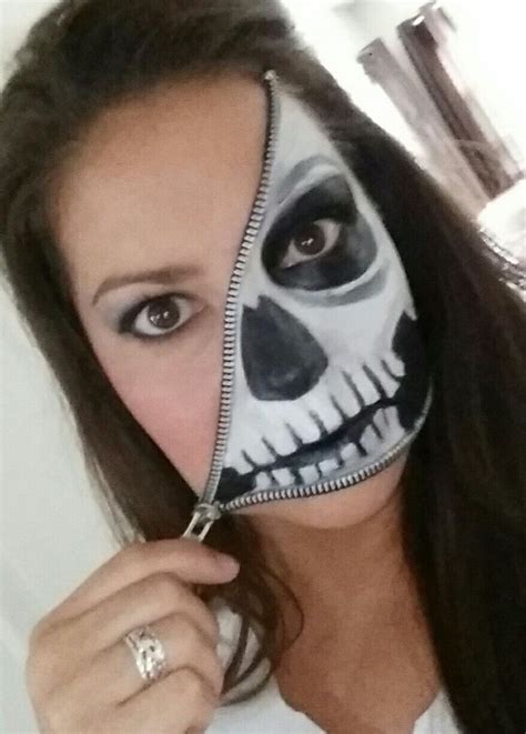 Zipper Face | Zipper face, Halloween face makeup, Face