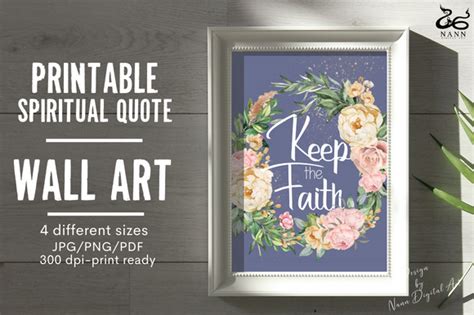 KEEP the FAITH Art for Home Wall Decor Graphic by Nann Digital Art · Creative Fabrica