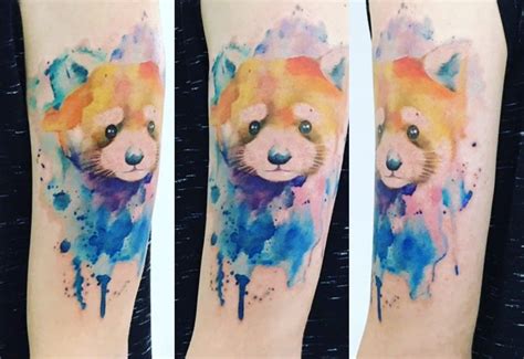 Panda Tattoo, Red Panda, Watercolor Tattoo, Tattoos, Quick, Pen And ...