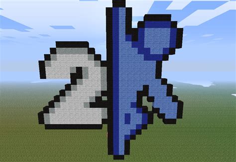 Pixel Art Series 006 - Portal 2 Logo Minecraft Map