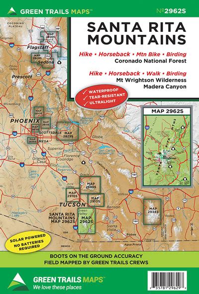 Santa Rita Mountains, AZ No. 2962S: Green Trails Maps — Books