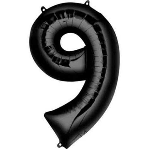 Giant Black Number 9 Foil Balloon 34" - Walmart.com - Walmart.com