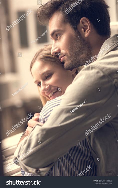 Cute Sweet Young Couple Hugging Each Stock Photo 1285422268 | Shutterstock