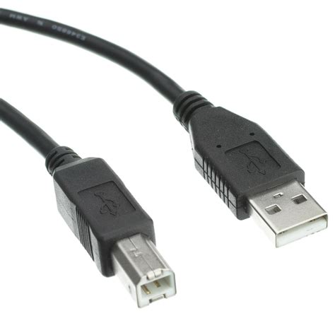 3ft Black USB 2.0 Printer Cable, Type A to B