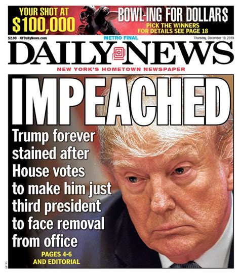 Trump Impeachment: How Newspapers Reacted on Front Pages - Business Insider
