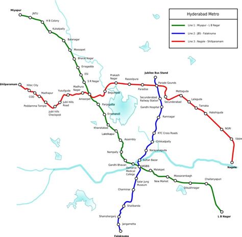 Metro de Hyderabad | Metros, Undergrounds and Subways Maps | Hyderabad ...