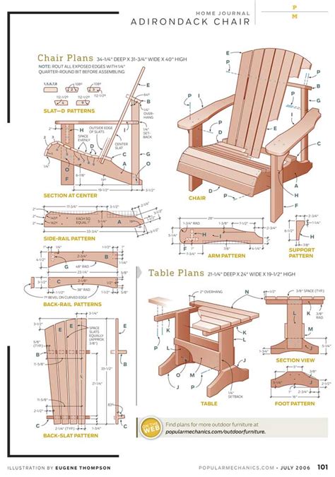 Woodwork Adirondack Chair Plans With Templates PDF Plans