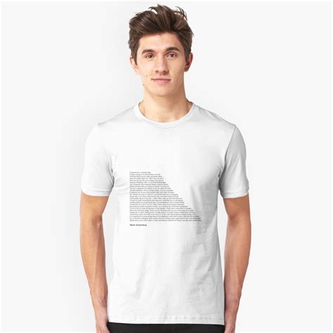 "Mark Zuckerberg Quotes" T-shirt by qqqueiru | Redbubble