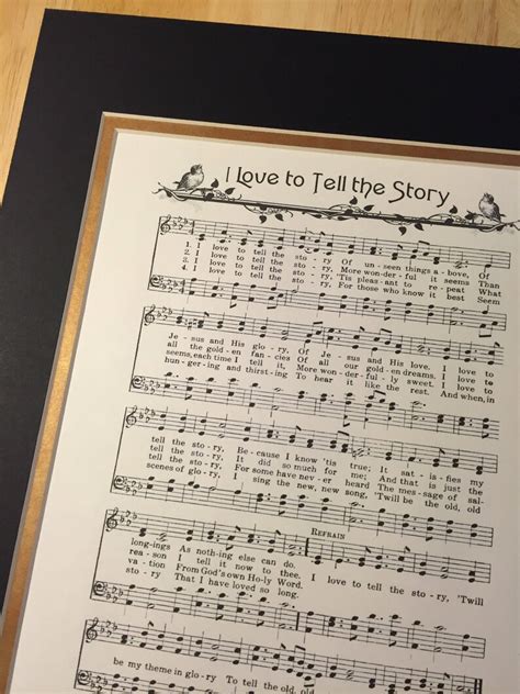 I LOVE to Tell the STORY Hymn Wall Art Christian Home & - Etsy